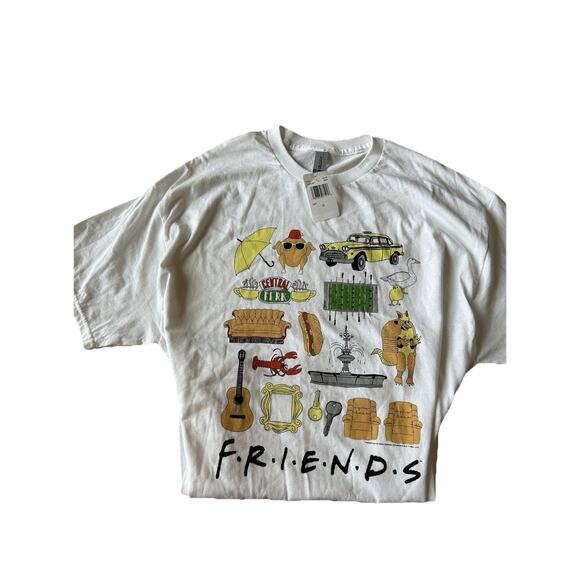 VINTAGE Y2K SHIRT XL FRIENDS *NWT Y2K F.R.I.E.N.D.S. MENS SHIRT Extra Large RARE - Picture 1 of 8